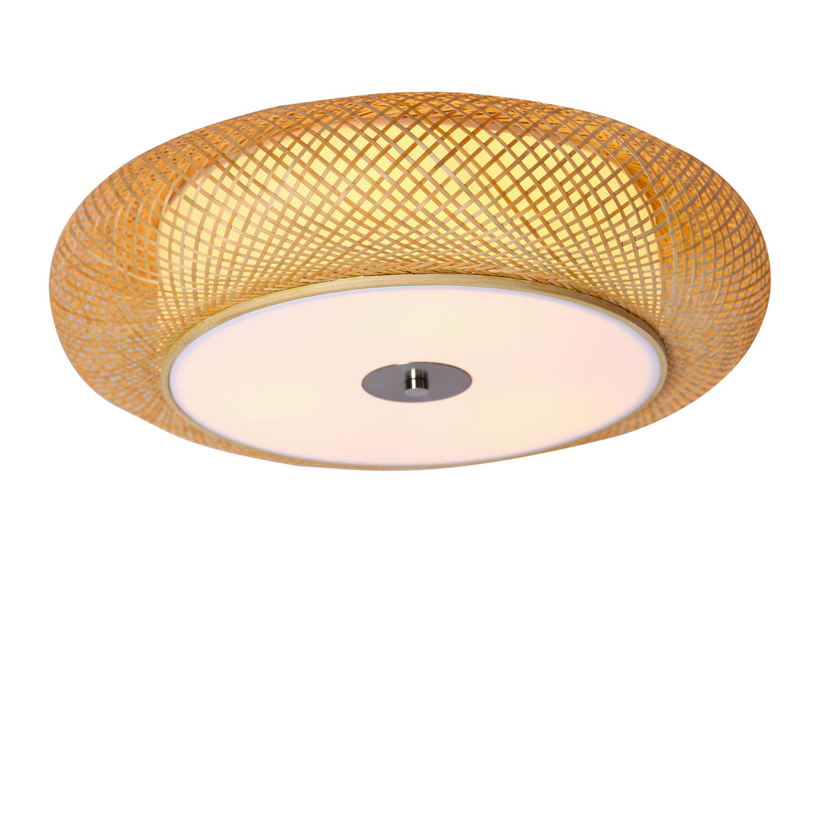 DECKENLEUCHTE  50/12 cm    - Weiss/Naturfarben, Trend, Holz/Kunststoff (50/12cm) - Marama