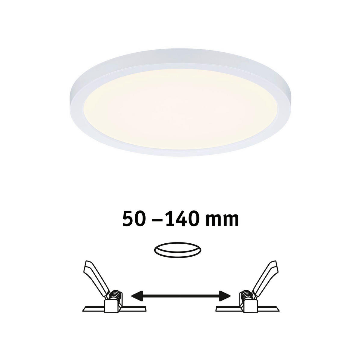 LED-PANEEL  - Weiß, Design, Kunststoff (17,5cm) - Paulmann