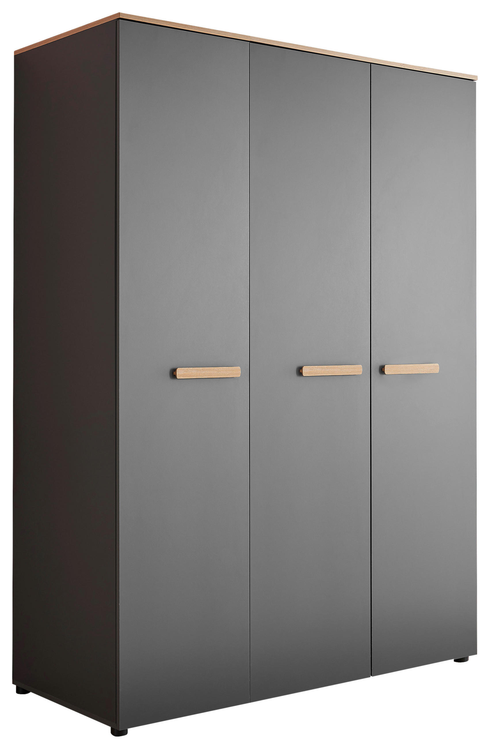 BABYKLEIDERSCHRANK  - Graphitfarben/Eiche Artisan, Basics, Holzwerkstoff/Kunststoff (135/195/60cm) - My Baby Lou