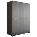 BABYKLEIDERSCHRANK  - Graphitfarben/Eiche Artisan, Basics, Holzwerkstoff/Kunststoff (135/195/60cm) - My Baby Lou