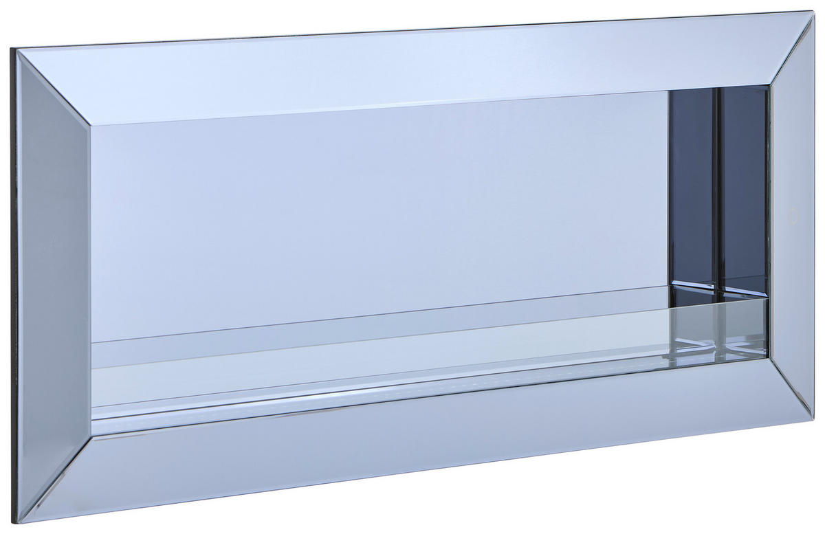 WANDSPIEGEL 120/52/12.5 cm    in rechteckig  - Klar/Dunkelgrau, Design, Glas/Holzwerkstoff (120/52/12.5cm) - MID.YOU