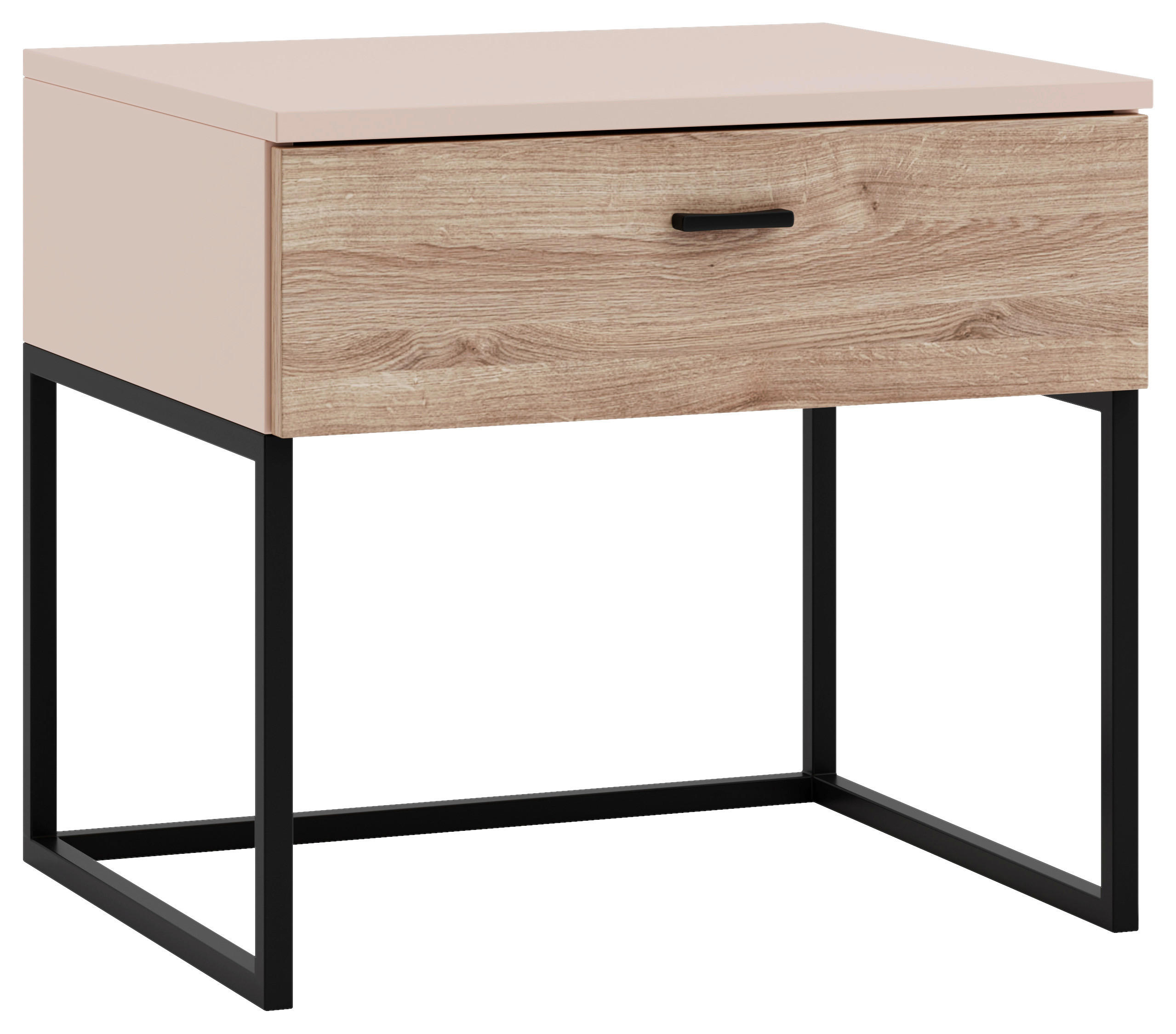 NACHTSCHRANK 50,2/46,2/42,2 cm  - Kaschmir/Eichefarben, KONVENTIONELL, Holzwerkstoff/Metall (50,2/46,2/42,2cm) - Xora