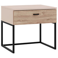 NACHTSCHRANK 50,2/46,2/42,2 cm  - Kaschmir/Eichefarben, KONVENTIONELL, Holzwerkstoff/Metall (50,2/46,2/42,2cm) - Xora