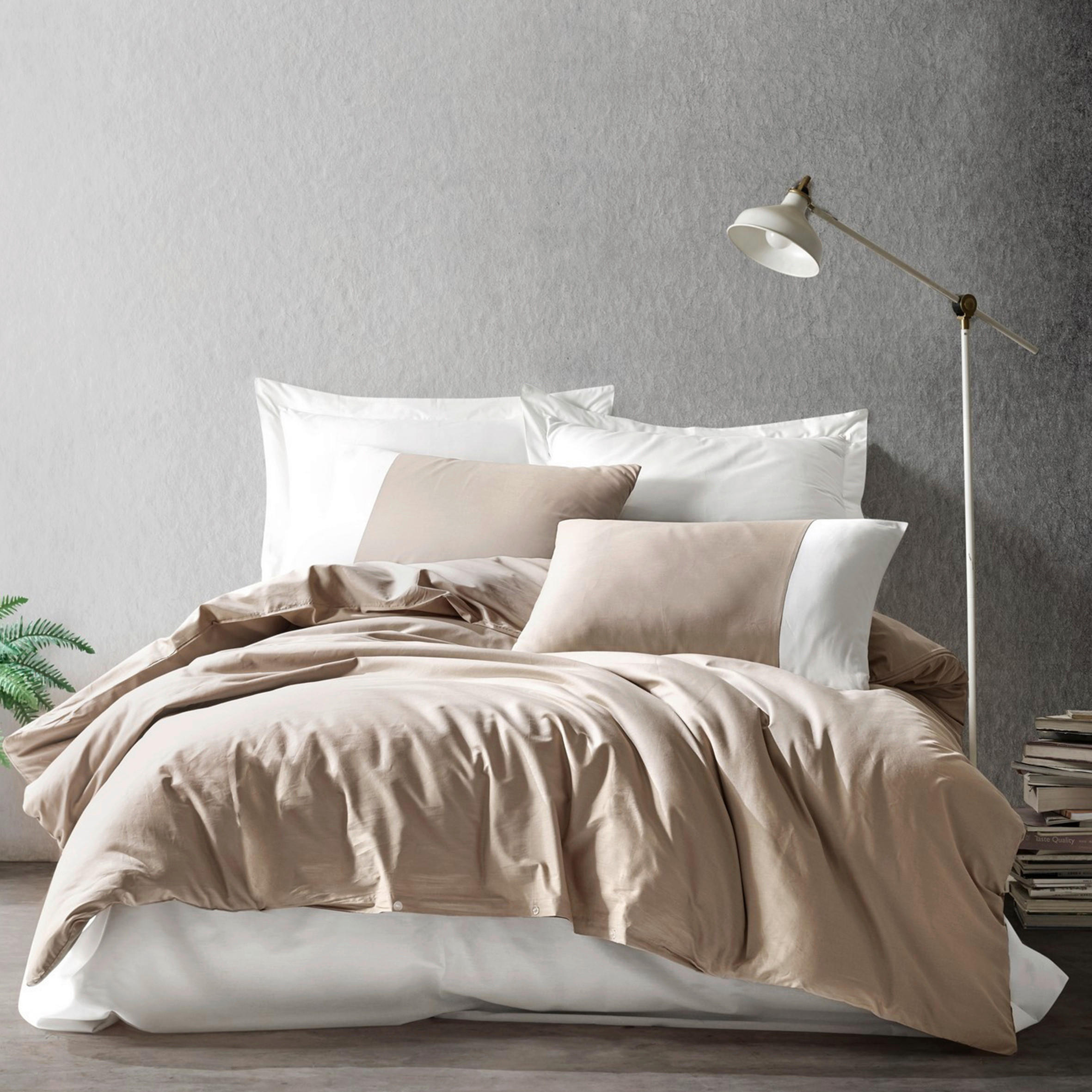 BETTWÄSCHE Renforcé 155/220 cm  - Beige/Creme, Basics, Textil (155/220cm)