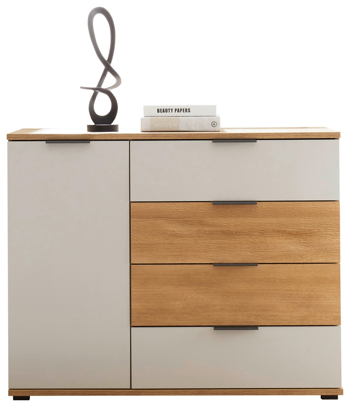 SIDEBOARD 120/96/38 cm  - Eichefarben/Hellgrau, Design, Holz/Holzwerkstoff (120/96/38cm) - Xora