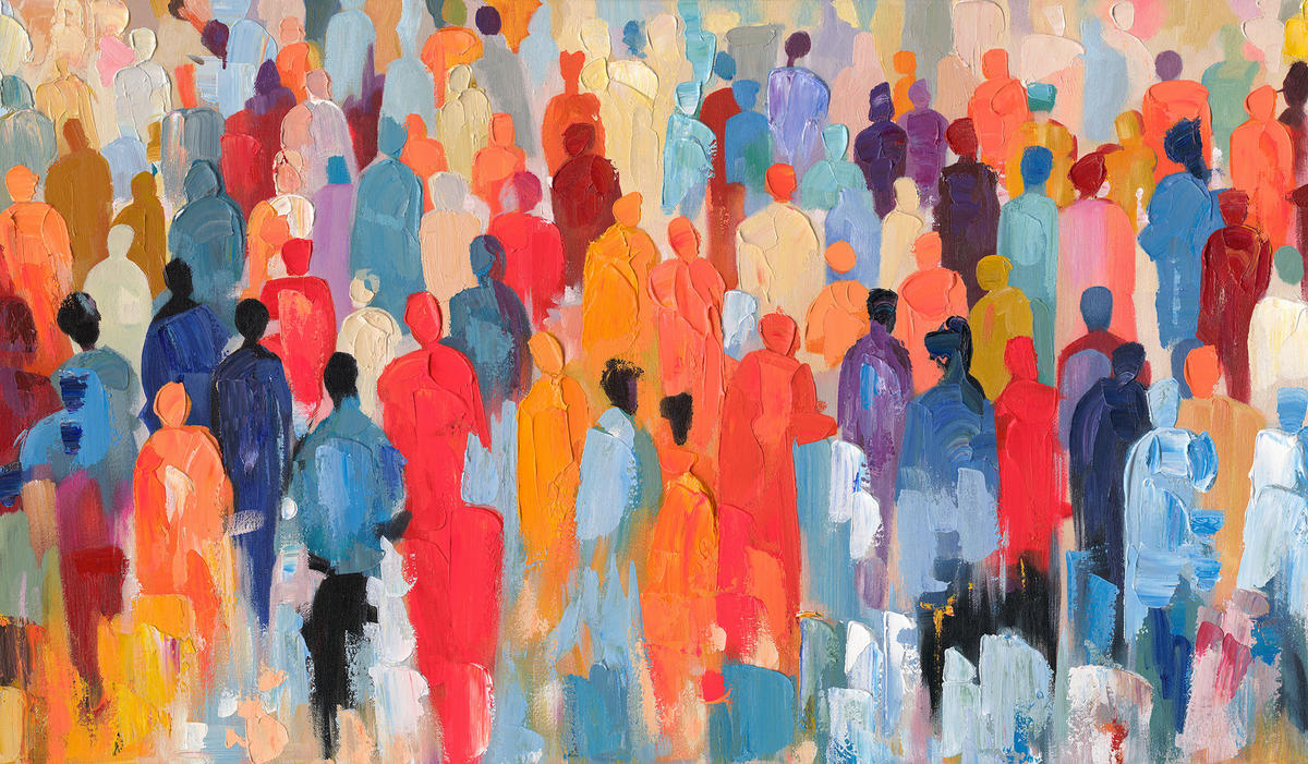 ÖLGEMÄLDE Abstraktes 120/70 cm  - Multicolor, Trend, Holz/Kunststoff (120/70cm) - Monee