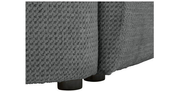 ECKSOFA Dunkelgrau Chenille - Dunkelgrau/Schwarz, MODERN, Kunststoff/Textil (179/287cm) - Carryhome