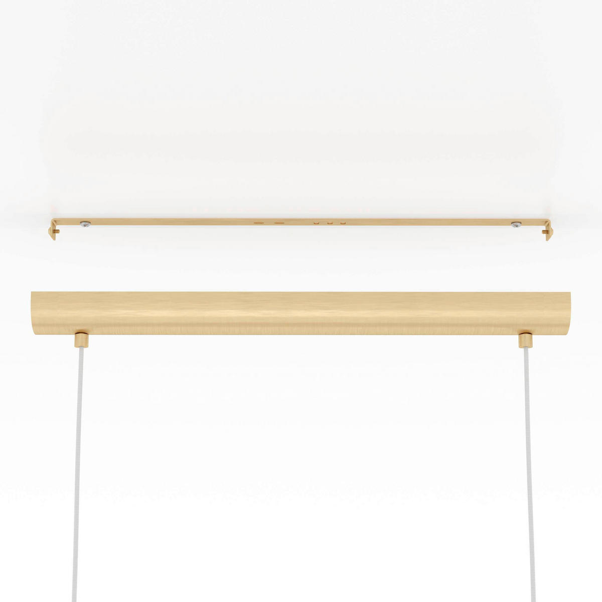 HÄNGELEUCHTE 102/28/150 cm  - Messingfarben/Weiß, KONVENTIONELL, Textil/Metall (102/28/150cm) - Eglo