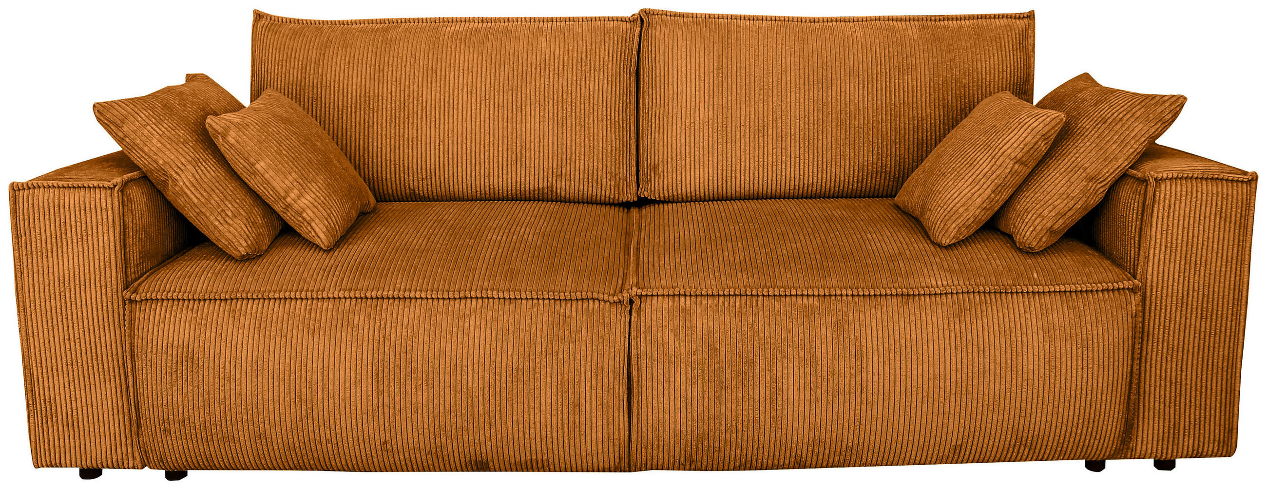 SCHLAFSOFA  mit Liegefunktion, Schlafen auf Sitzhöhe, Rücken echt Cord Kupferfarben  - Schwarz/Kupferfarben, KONVENTIONELL, Kunststoff/Textil (240/89/100cm) - Carryhome
