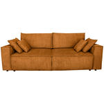SCHLAFSOFA Cord Kupferfarben  - Schwarz/Kupferfarben, KONVENTIONELL, Kunststoff/Textil (240/89/100cm) - Carryhome