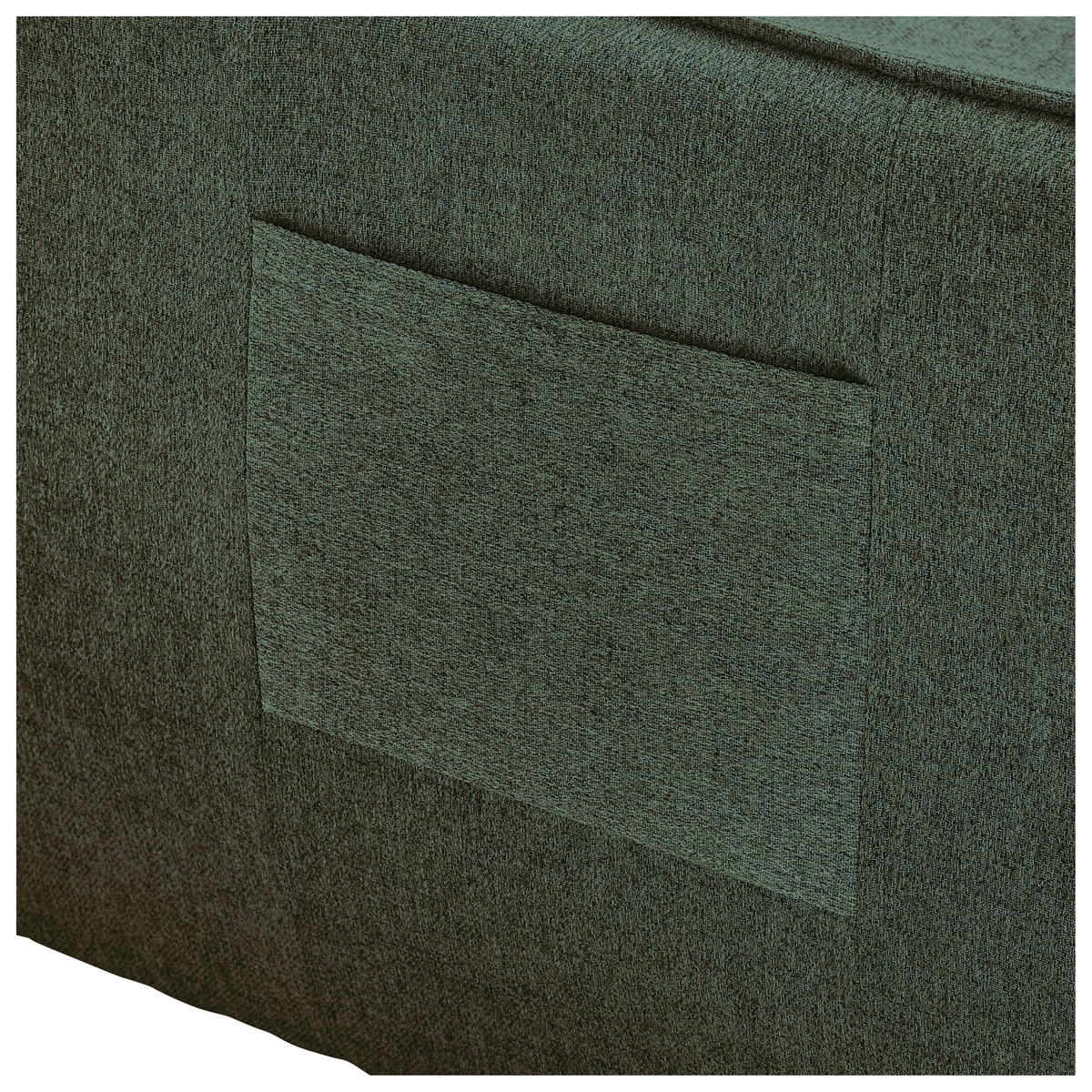ECKSOFA in Flachgewebe Dunkelgrün  - Dunkelgrün/Schwarz, Modern, Kunststoff/Textil (182/237cm) - Carryhome