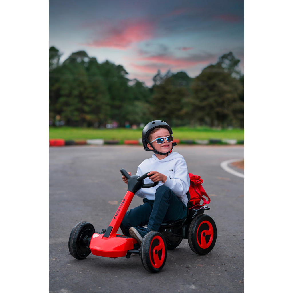 Thumbnail - Xxxl Elektro-Kinderauto, Rot, Schwarz Hochglanz, Metall, Kunststoff, 58.1x62.4 cm, EN 71, Spielzeug, Kinderspielzeug, Ki...