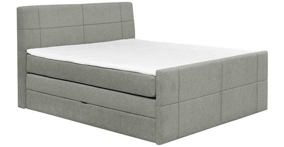 BOXSPRINGBETT 180/200 cm  in Grau  - Grau, KONVENTIONELL, Textil (180/200cm) - Carryhome