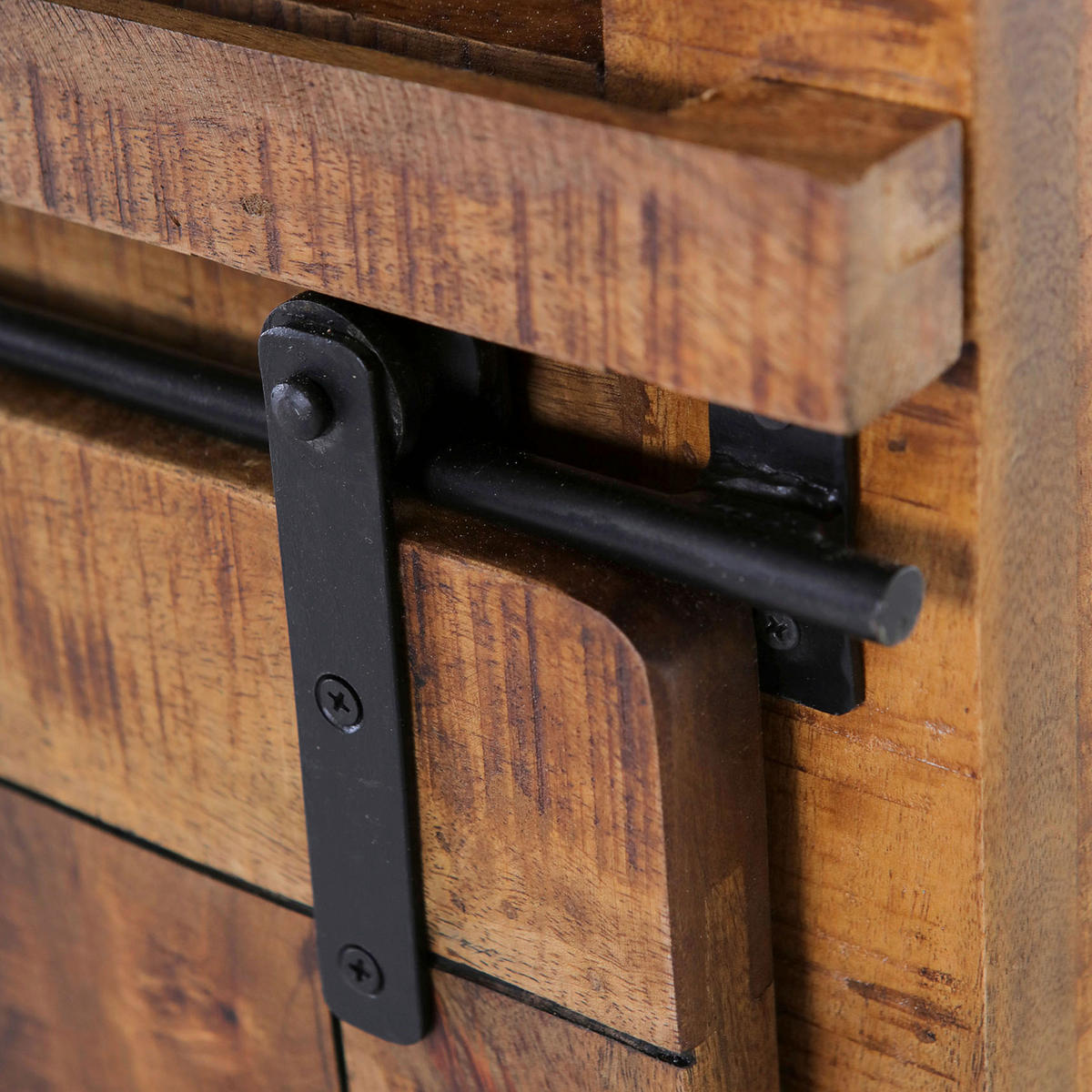 HIGHBOARD 95/145/45 cm  in Naturfarben  - Schwarz/Naturfarben, ROMANTIK / LANDHAUS, Holz/Metall (95/145/45cm) - Landscape