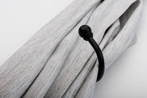 CÂRLIG FALDURI  - negru, Basics, metal (0.062kg)