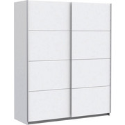 SCHWEBETÜRENSCHRANK in Weiß - Silberfarben/Weiß, Design, Holzwerkstoff/Metall (170/210/61cm) - Ti`me