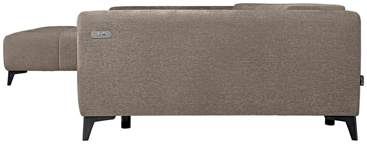 HÖRNSOFFA i chenille taupe  - svart/taupe, Klassisk, textil/plast (222/279cm) - MID.YOU