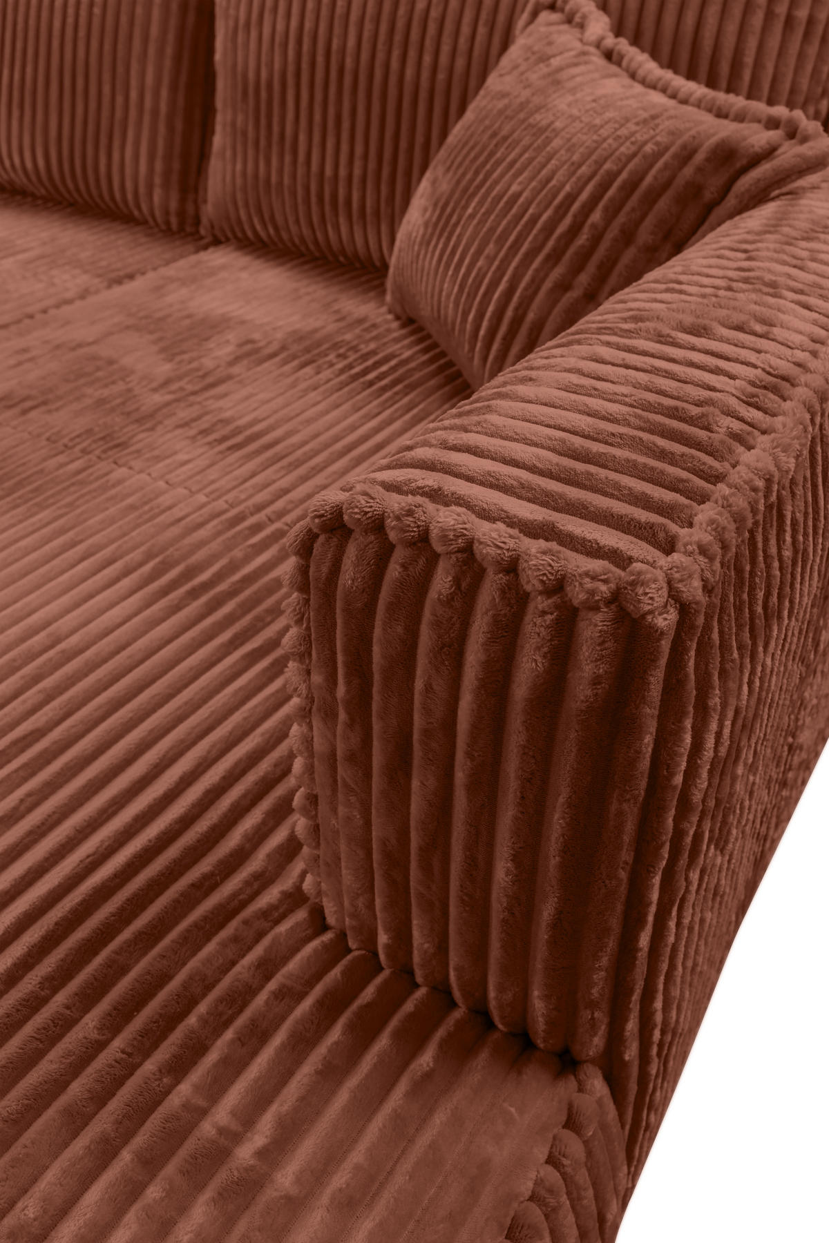 ECKSOFA Bronzefarben Cord  - Schwarz/Bronzefarben, MODERN, Holz/Textil (322/208cm) - Carryhome