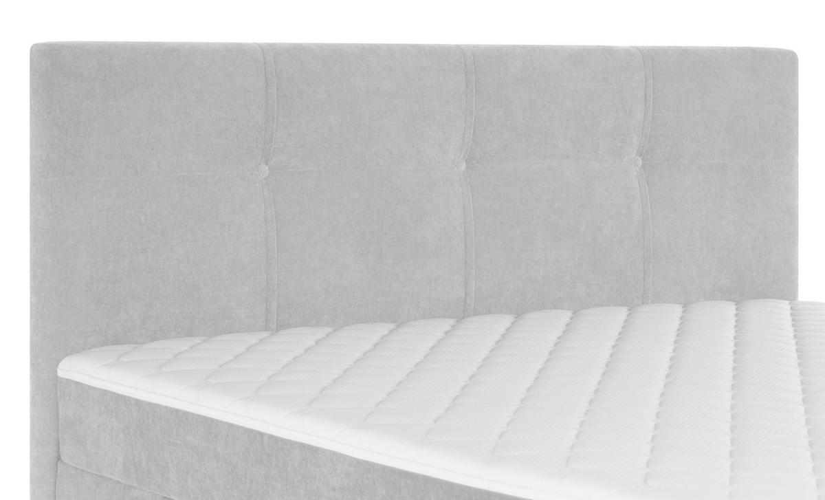 BOXBETT 180/200 cm  in Silberfarben  - Silberfarben/Schwarz, KONVENTIONELL, Holz/Textil (180/200cm) - Welnova
