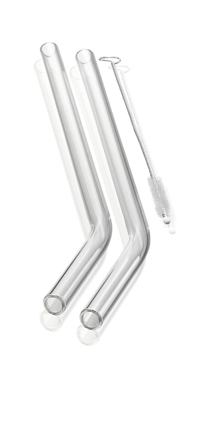 TRINKHALMSET - Transparent, KONVENTIONELL, Glas (0,8/23cm) - Gefu