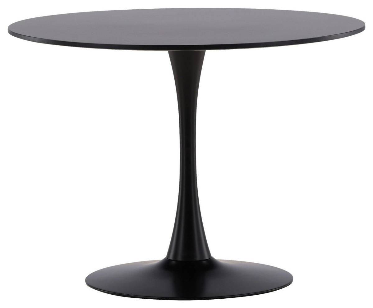 ESSTISCH in Metall, Holzwerkstoff 100/100/74 cm  - Schwarz, Design, Holzwerkstoff/Metall (100/100/74cm) - Livetastic