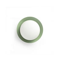 LED-WANDLEUCHTE 12/8 cm   - Salbeigrün, KONVENTIONELL, Metall (12/8cm)