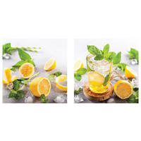 OBRAZ NA SKLE, jídlo a pití, 20/20 cm  - vícebarevná, Konvenční, sklo (20/20cm) - Euroart