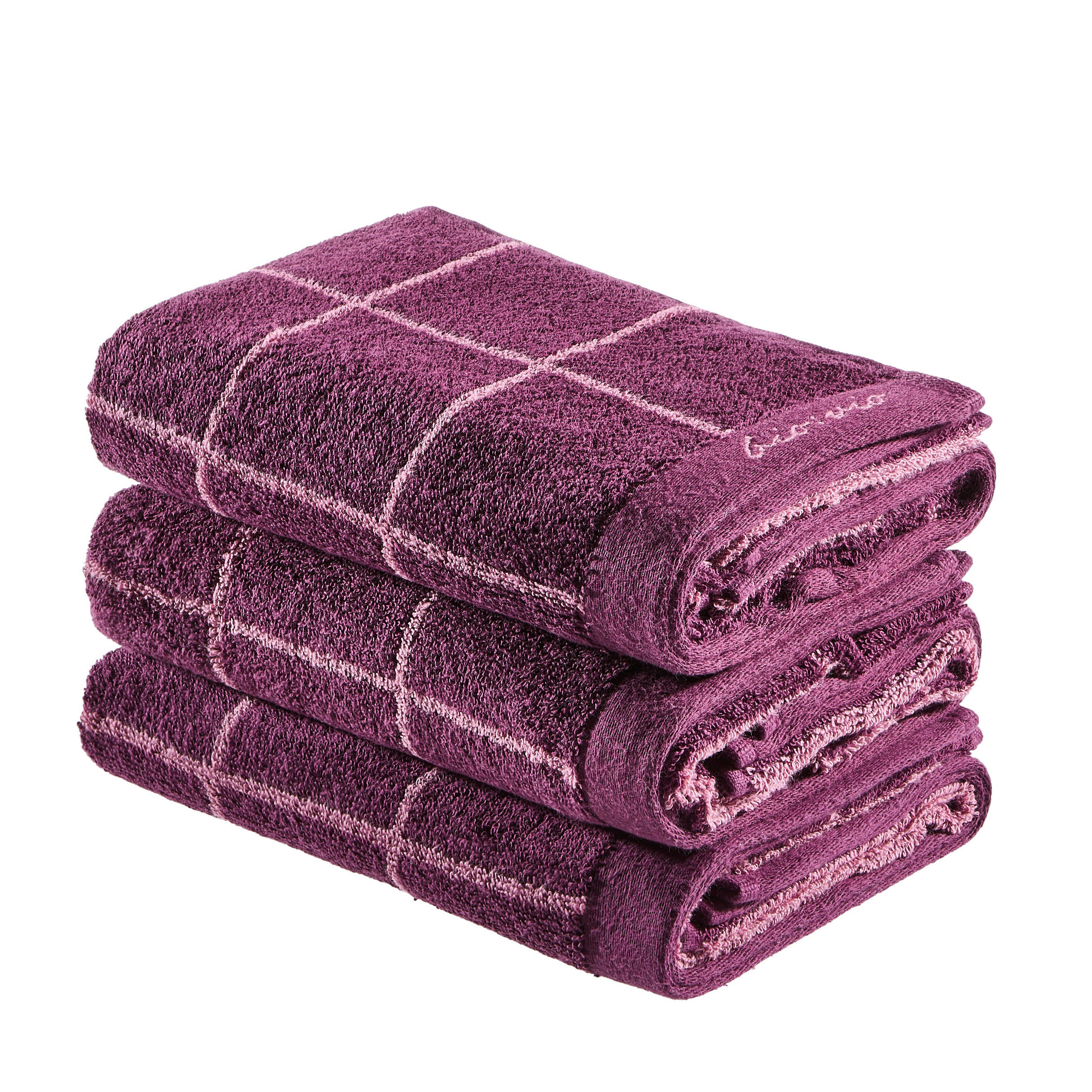 HANDTUCHSET Violett, Mauve  - Violett/Mauve, Natur, Textil (50/100cm) - Bio:Vio