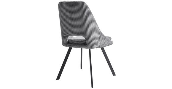 STUHL   Cord  - Schwarz/Grau, Design, Textil/Metall (48/85/56cm) - Carryhome