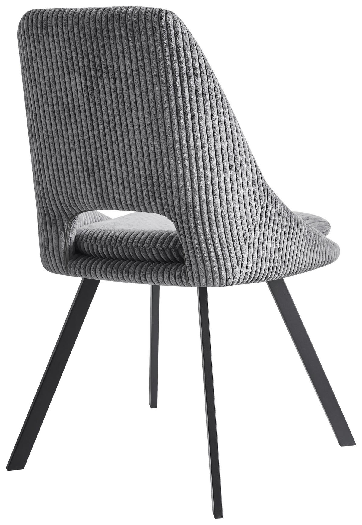 ŽIDLE, šedá - šedá/černá, Design, kov/textil (48/85/56cm) - Carryhome