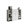 AKTENSCHRANK Weiß Hochglanz, Grau  - Weiß Hochglanz/Grau, MODERN, Holzwerkstoff (172,6/113,6/33cm) - MID.YOU