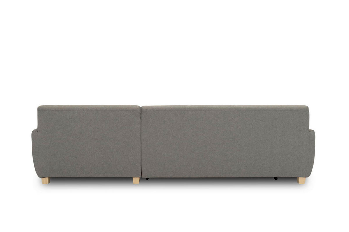 ECKSOFA NIKA Silberfarben Webstoff  - Silberfarben, Basics, Holz/Textil (277/156cm) - MID.YOU