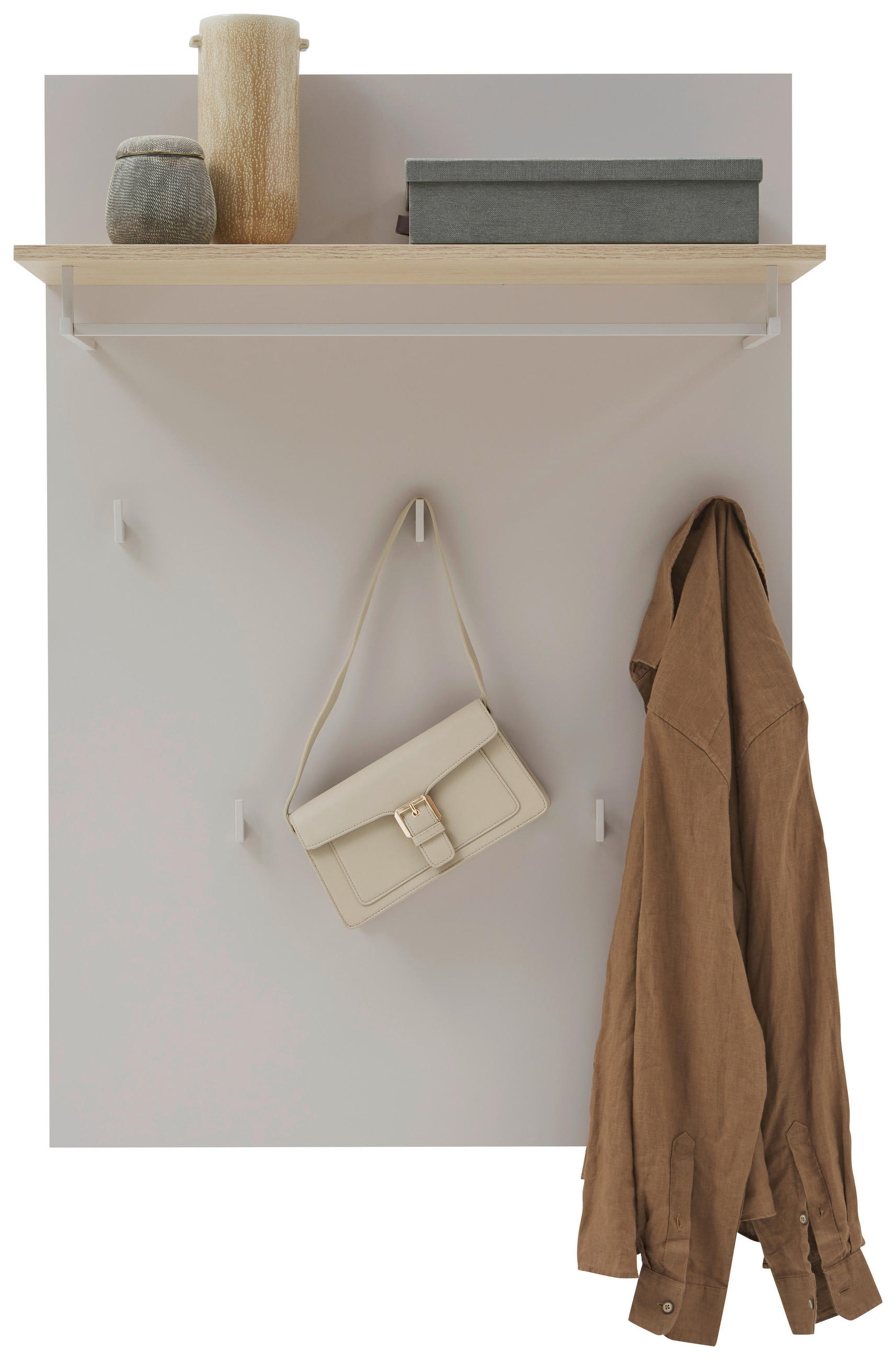 GARDEROBENPANEEL  in 80/115/28 cm  - Kaschmir/Eichefarben, Design, Holzwerkstoff (80/115/28cm) - Voleo