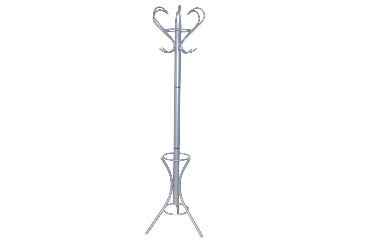 GARDEROBENSTÄNDER in Alufarben 47/178/47 cm   - Alufarben, Design, Metall (47/178/47cm) - MID.YOU