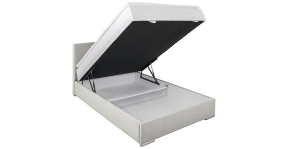 BOXBETT 140/200 cm in Ecru - Chromfarben/Ecru, KONVENTIONELL, Kunststoff/Textil (140/200cm) - Carryhome