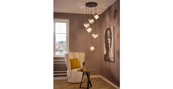 HÄNGELEUCHTE 40/150 cm  - Klar/Chromfarben, Design, Glas/Metall (40/150cm) - Dieter Knoll