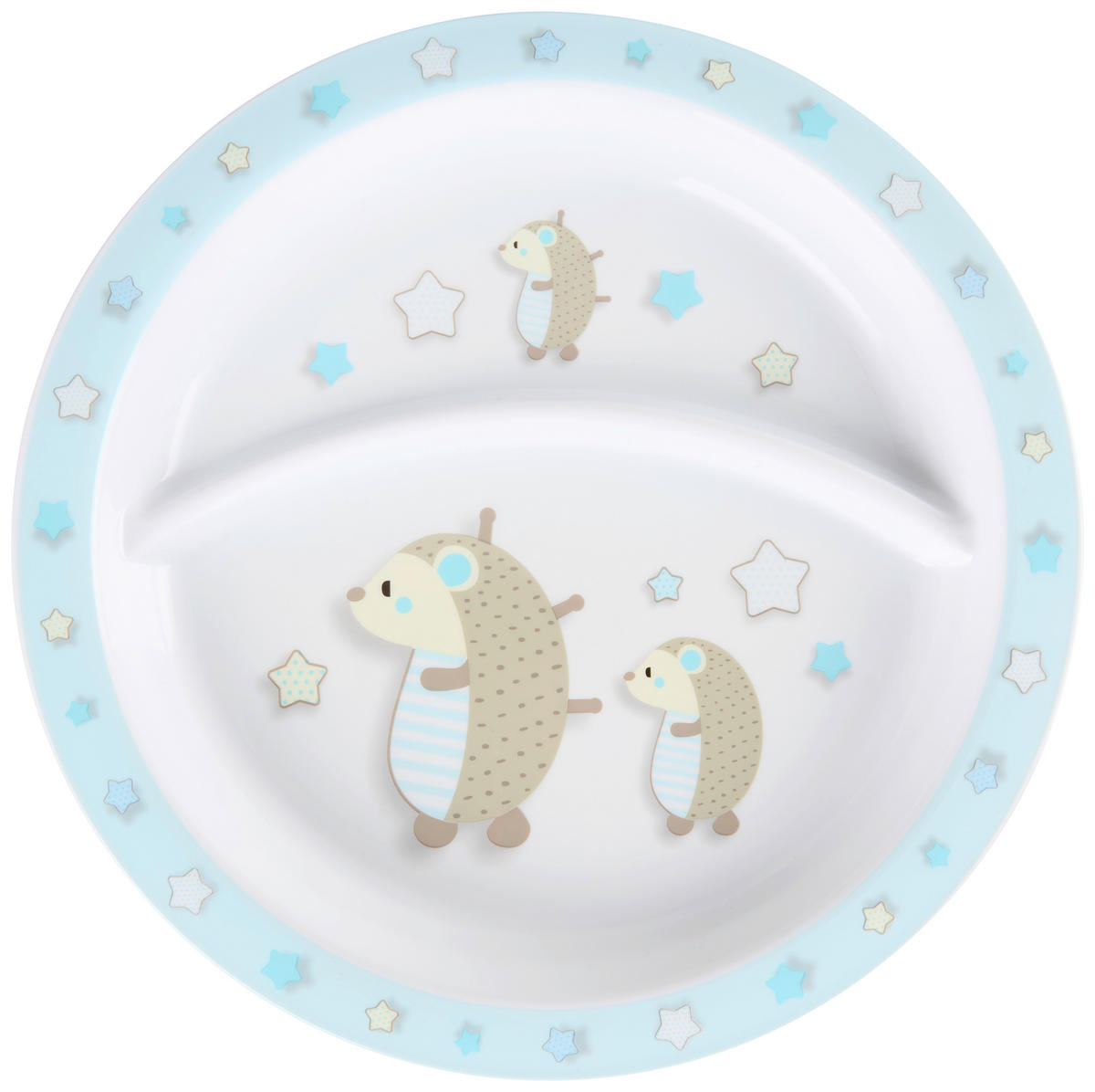 OTROŠKI KROŽNIK - modra/siva, Trend, umetna masa (21,5cm) - My Baby Lou