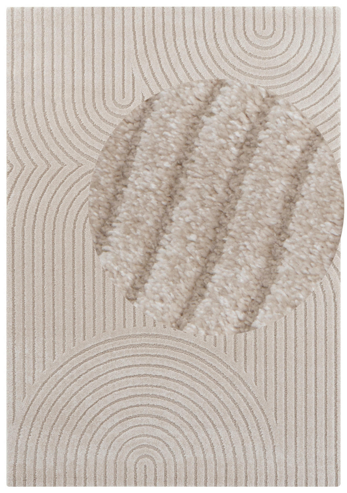 HOCHFLORTEPPICH 200/290/290 cm New York Creme, Beige  - Beige/Creme, Basics, Kunststoff/Textil (200/290/290cm) - Elle Decoration