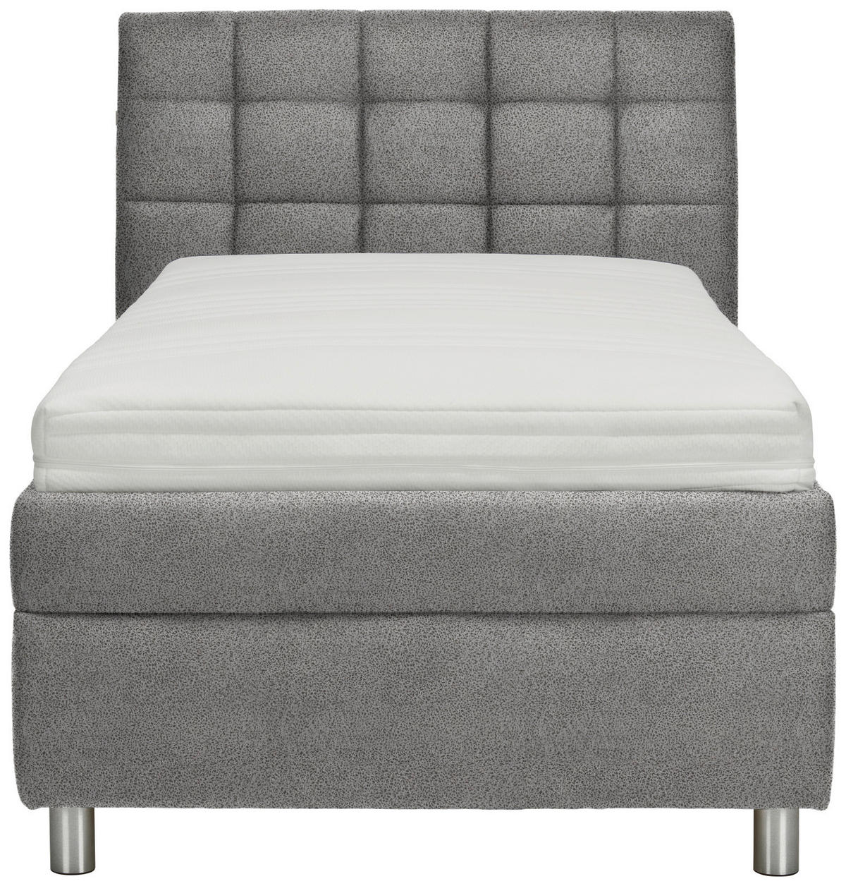 POLSTERBETT Matratze, Lattenrost Hellgrau 120/200 cm  - Silberfarben/Hellgrau, KONVENTIONELL, Holz/Textil (120/200cm) - Esposa