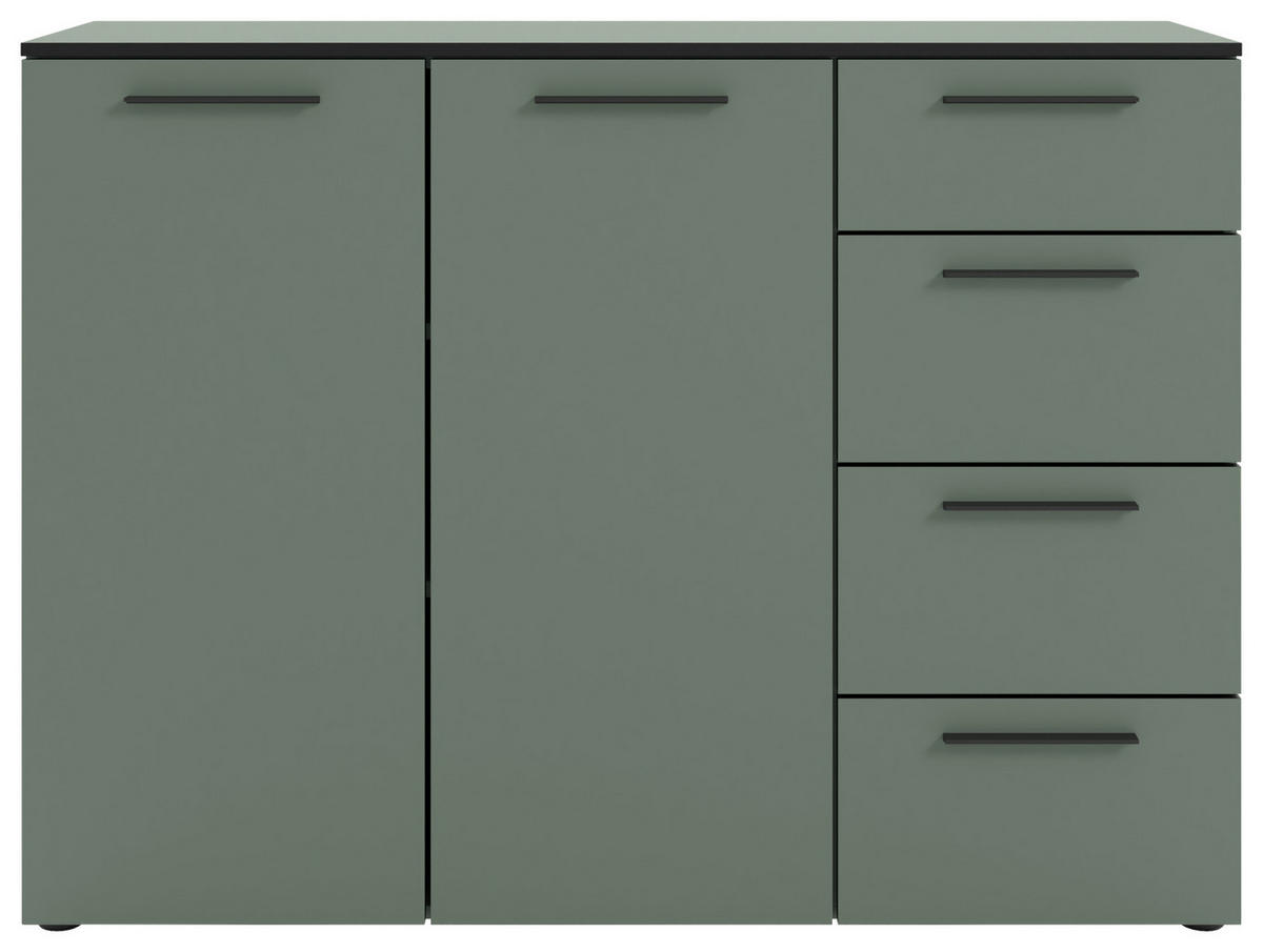 SIDEBOARD Soul  in 135/99,8/40 cm  - Schilfgrün/Schwarz, MODERN, Holzwerkstoff/Kunststoff (135/99,8/40cm)