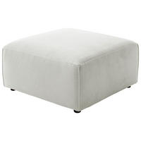 HOCKER in Textil Hellgrau  - Hellgrau/Schwarz, Design, Kunststoff/Textil (80/71/80cm) - Pure Home Lifestyle