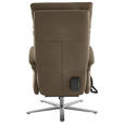 RELAXSESSEL in Leder Hellbraun  - Hellbraun/Edelstahlfarben, Design, Leder/Metall (70/124/85cm) - Cantus