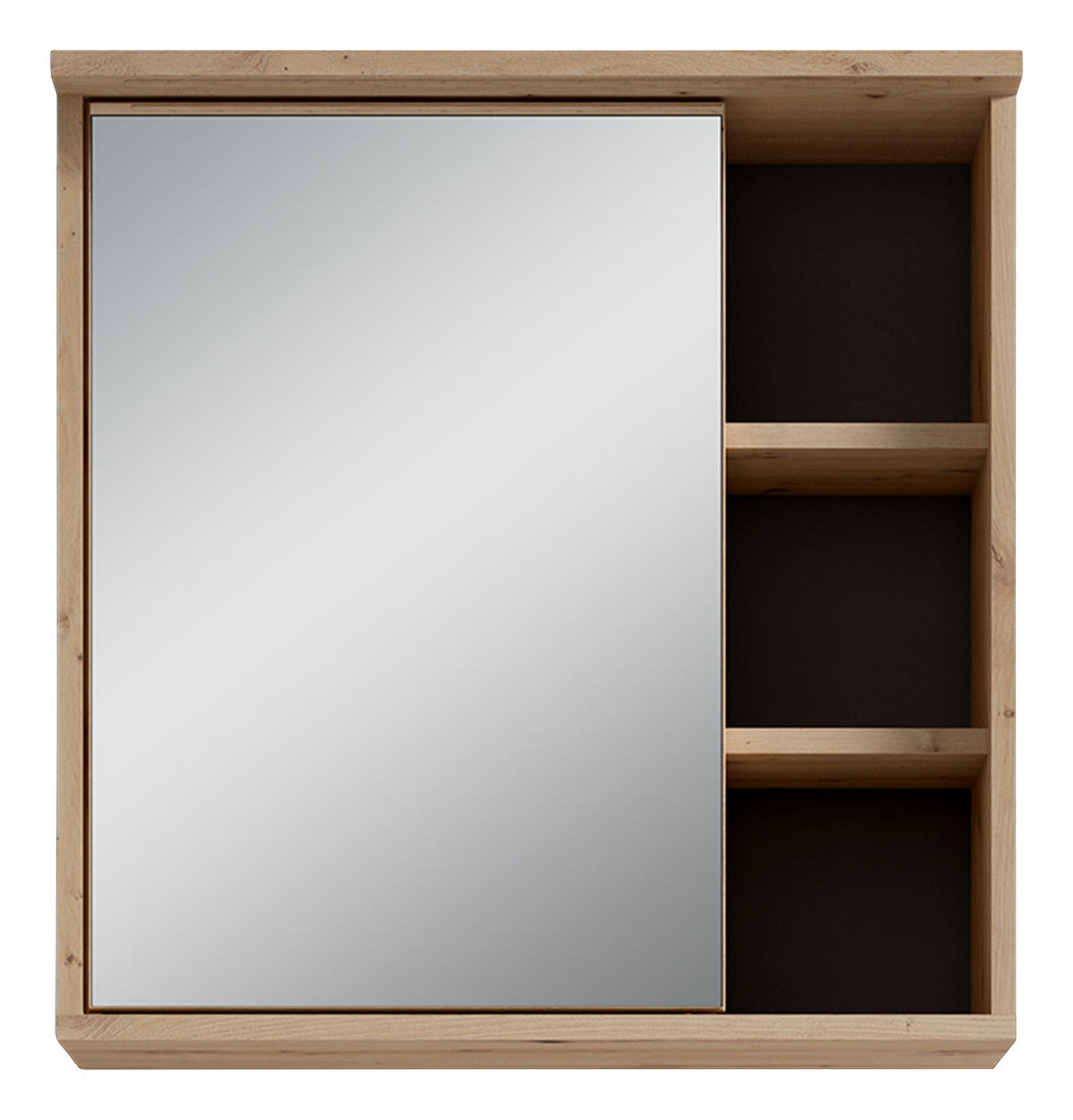 SPIEGELSCHRANK 60/61/28 cm  - Anthrazit/Eiche Artisan, MODERN, Glas/Holzwerkstoff (60/61/28cm) - MID.YOU