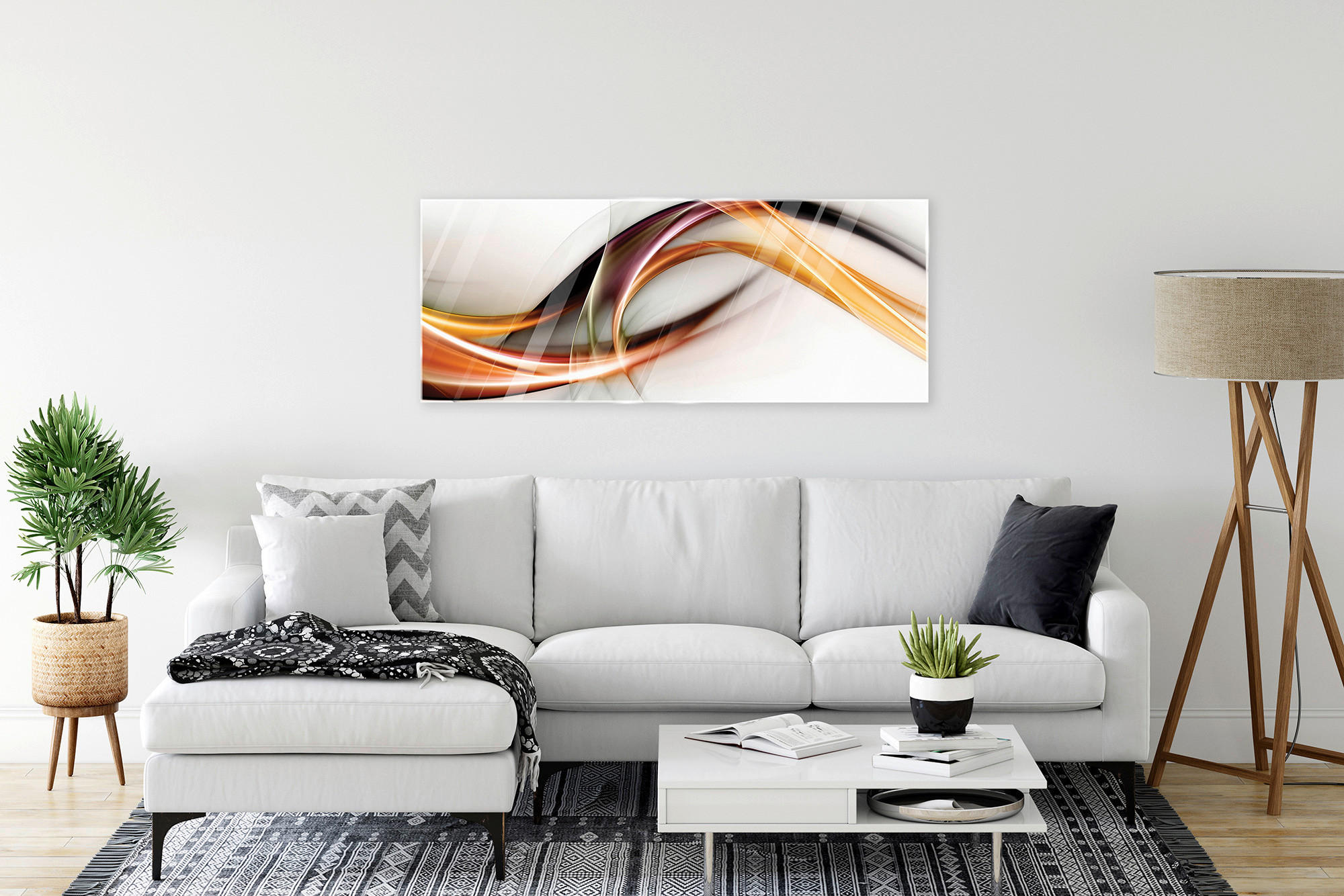 GLASBILD Abstraktes 50/125 cm  - Multicolor, MODERN, Glas (50/125cm) - Euroart