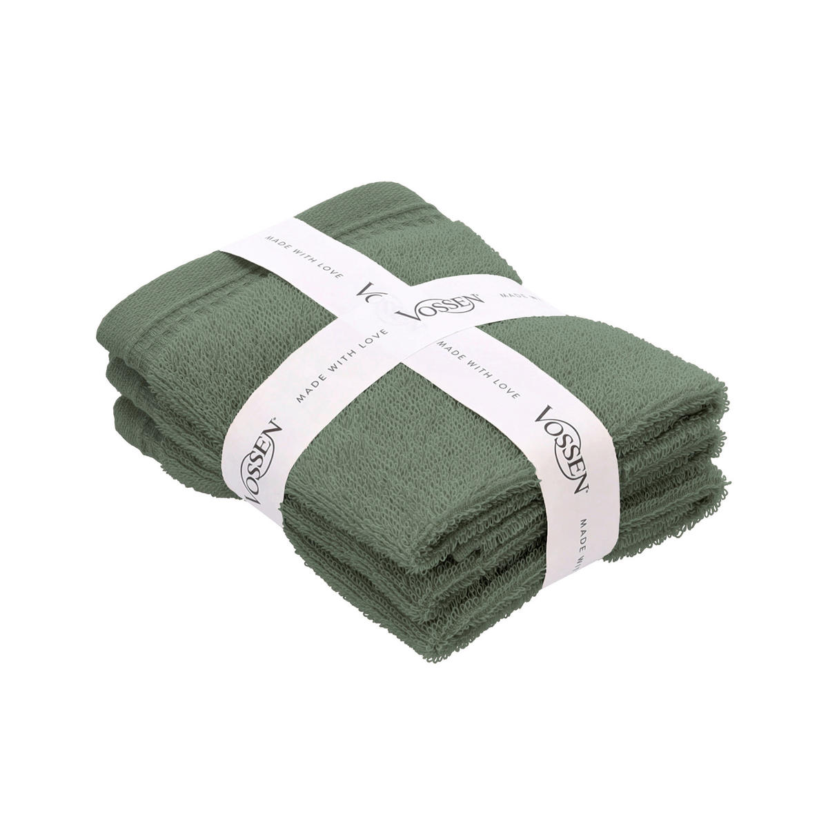 SEIFTUCHSET Detox Time Grün 3-teilig 30/30 cm  - Grün, Basics, Textil (30/30cm) - Vossen