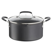 STEKGRYTA 24 cm  - svart/transparent, Design, metall/glas (24cm) - Tefal