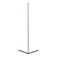 LED STOJACÍ LAMPA, 43/141 cm  - černá, Trend, kov (43/141cm)