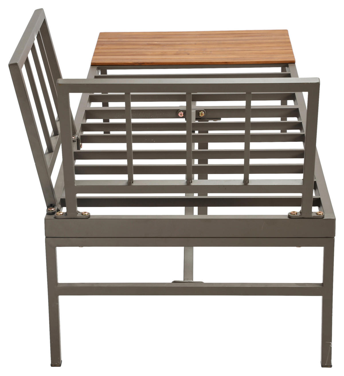 LOUNGEGARNITUR   57/35/57 cm Akazie vollmassiv Aluminium  - Beige/Beigebraun, MODERN, Holz/Textil (57/35/57cm) - Ambia Garden