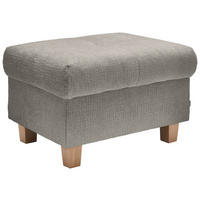 HOCKER Samt Dunkelgrau  - Dunkelgrau/Naturfarben, Design, Holz/Textil (71/46/57cm) - Venda