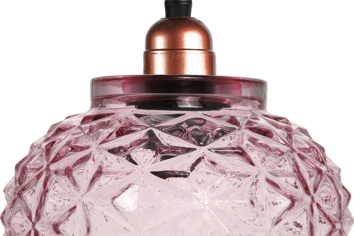HÄNGELEUCHTE 18/18/24 cm  - Violett, Basics, Glas (18/18/24cm) - Kayoom